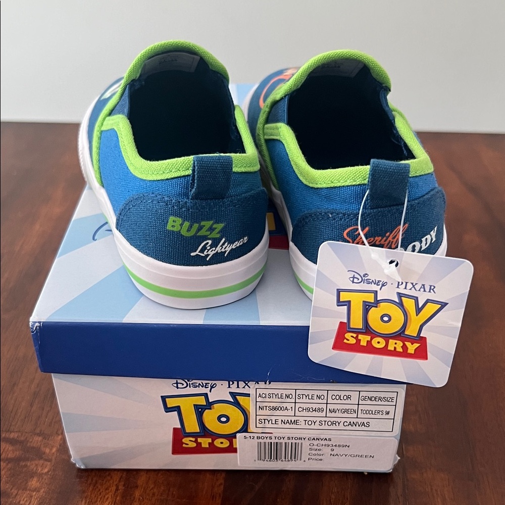 Disney Toy Story Blue and Green Canvas Shoes - Picture 2 of 4